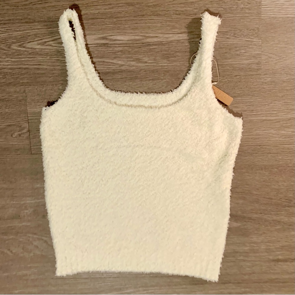 SKIMS Cream Cozy Knit Tank
